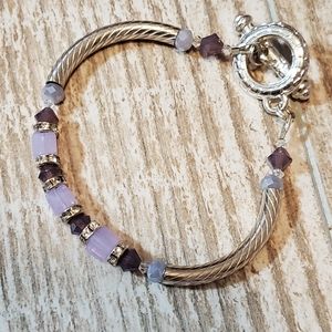 Purple Swarovski crystal bracelet